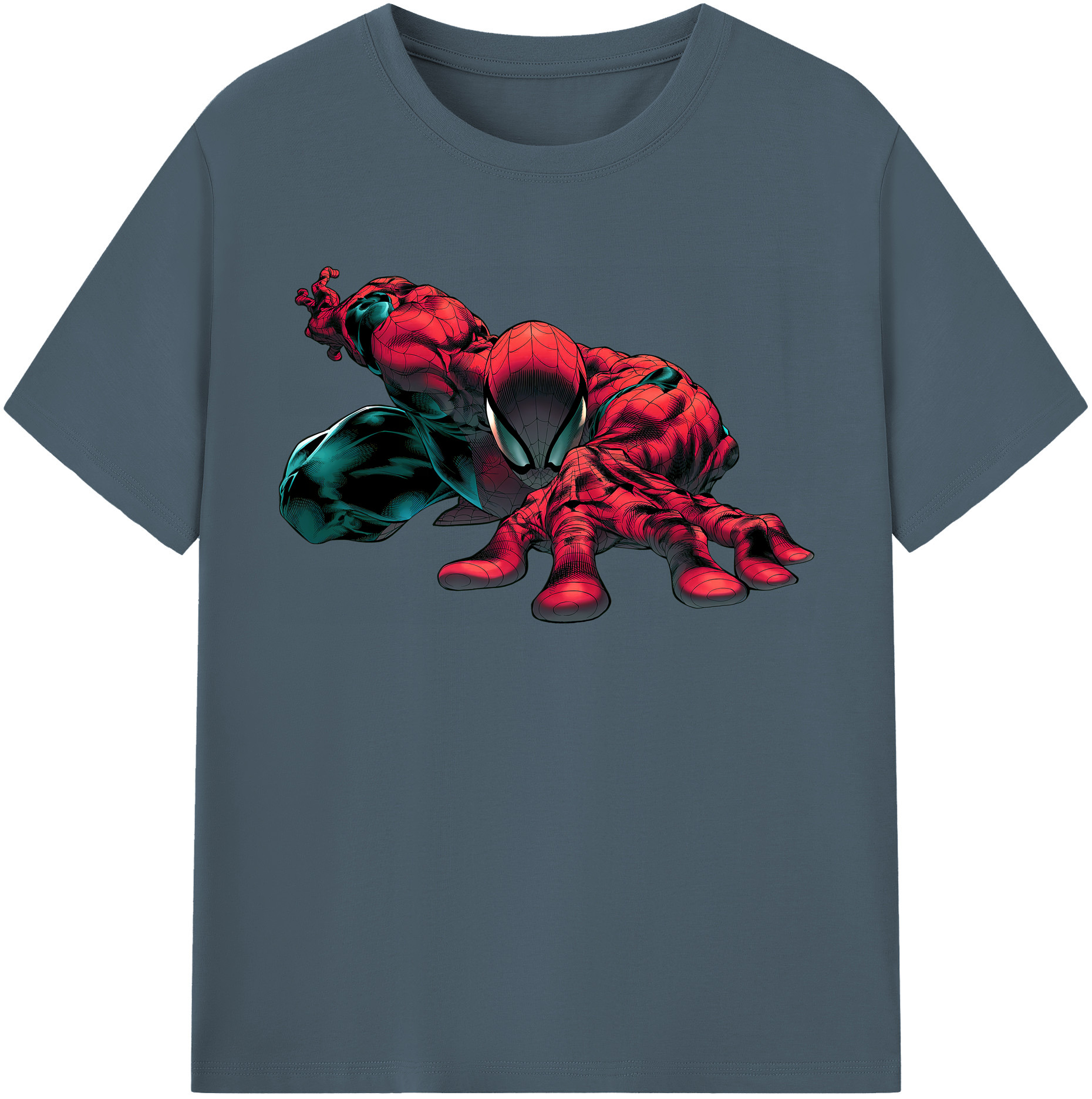 （画像用） Spider Man スパイダーマン 綿100％半袖Tシャツ（フロントプリント）